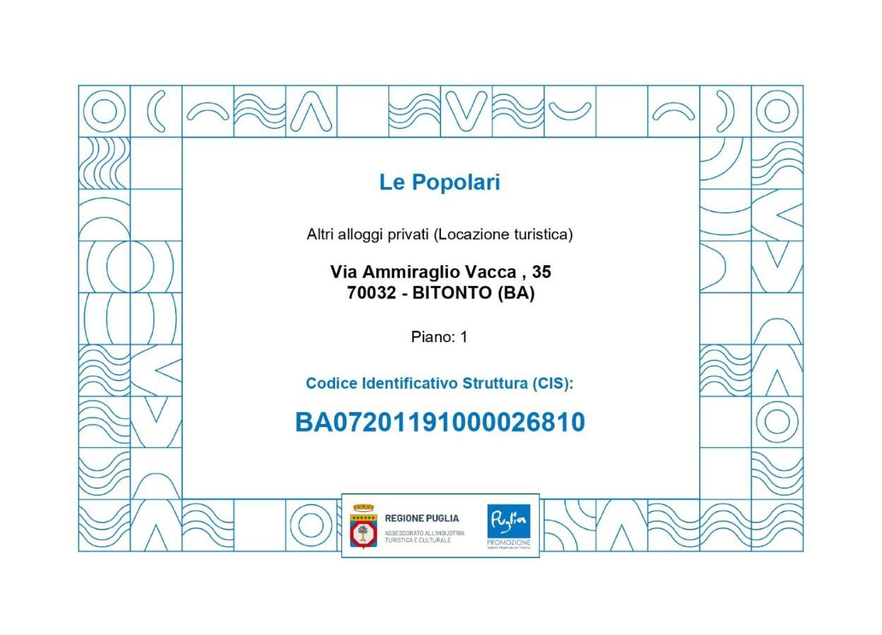Le Popolari - Appartamento Bitonto Ngoại thất bức ảnh